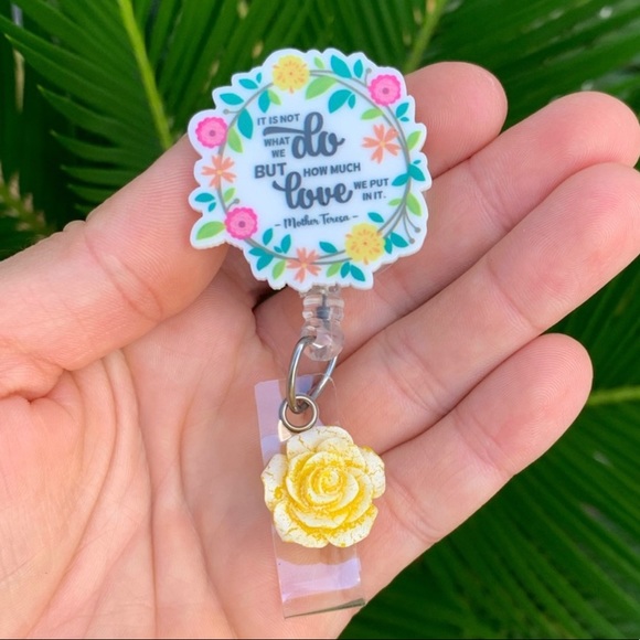 Mother Teresa Quote Its Not What We Do But How Much Love We Put In It Badge Reel - Picture 2 of 7